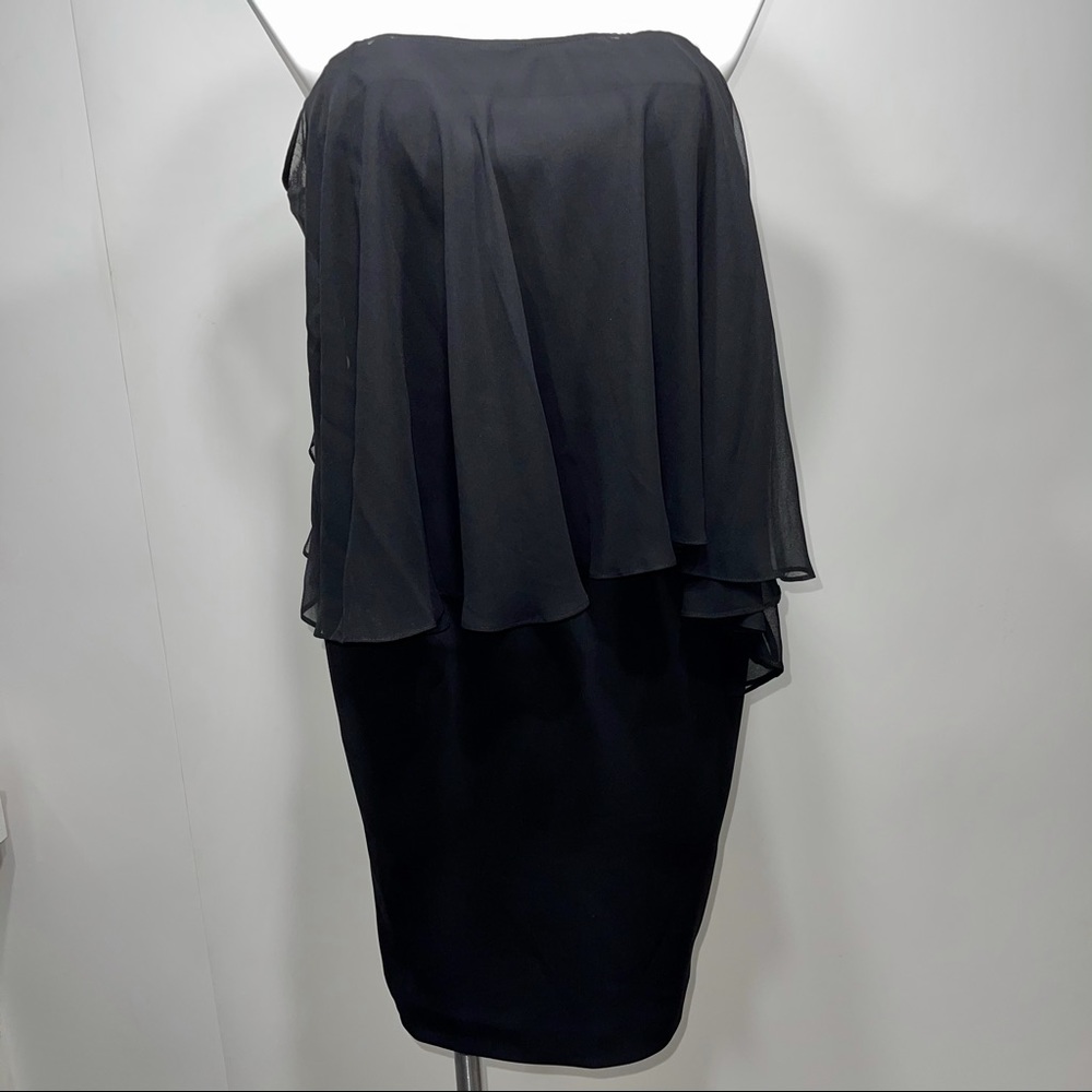 Badgley Mischka Caplet Strapless Dress Size 8
